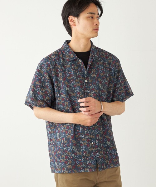 SHIPS Colors(シップス カラーズ)の「SHIPS Colors:〈洗濯機可能〉メッシュ 総柄プリント シアーシャツ◇(シャツ/ブラウス・メンズ・ナチュラル/グリーン/ネイビー/ベージュ・MEDIUM/LARGE/X-LARGE)」の8枚目の写真