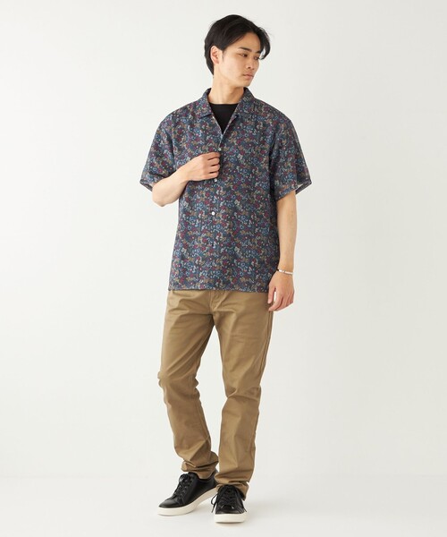 SHIPS Colors(シップス カラーズ)の「SHIPS Colors:〈洗濯機可能〉メッシュ 総柄プリント シアーシャツ◇(シャツ/ブラウス・メンズ・ナチュラル/グリーン/ネイビー/ベージュ・MEDIUM/LARGE/X-LARGE)」の10枚目の写真
