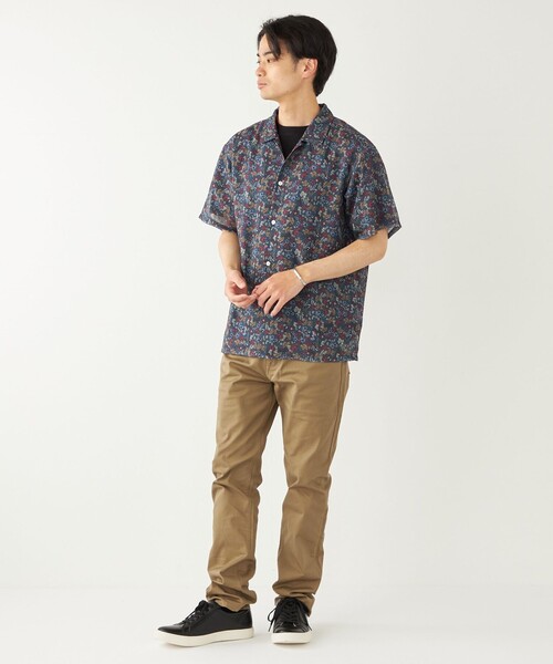 SHIPS Colors(シップス カラーズ)の「SHIPS Colors:〈洗濯機可能〉メッシュ 総柄プリント シアーシャツ◇(シャツ/ブラウス・メンズ・ナチュラル/グリーン/ネイビー/ベージュ・MEDIUM/LARGE/X-LARGE)」の11枚目の写真