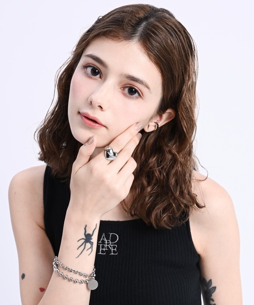adree(アドリー)の「heart motif adree logo ring /ハートモチーフアドリーロゴリング(リング・レディース・シルバー・#7/#9)」の5枚目の写真