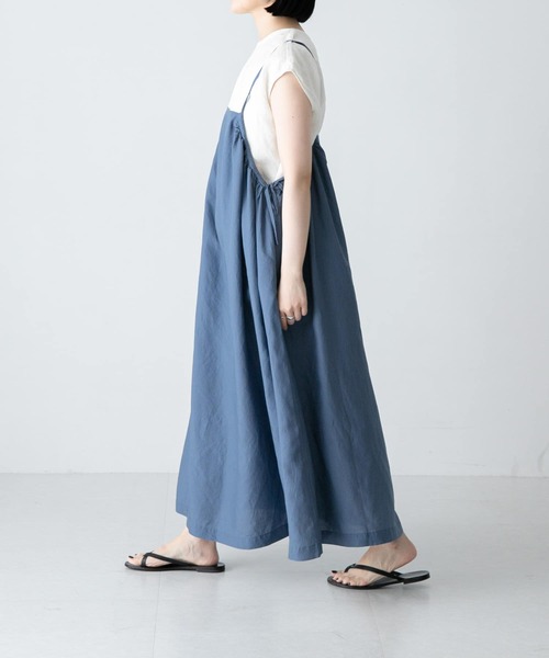 かぐれ(カグレ)の「リヨセルリネンキャミワンピース(ワンピース・レディース・ブラック/チャコールグレー/ブルー・FREE)」の5枚目の写真