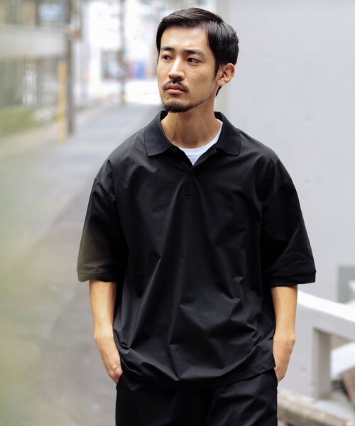 B:MING by BEAMS（ビーミングバイビームス）の「ストレッチ メッシュ ソリッド ポロシャツ（ポロシャツ・メンズ・ブラック/ブラウン系その他5・SMALL/MEDIUM/LARGE/X-LARGE）」の2枚目の写真