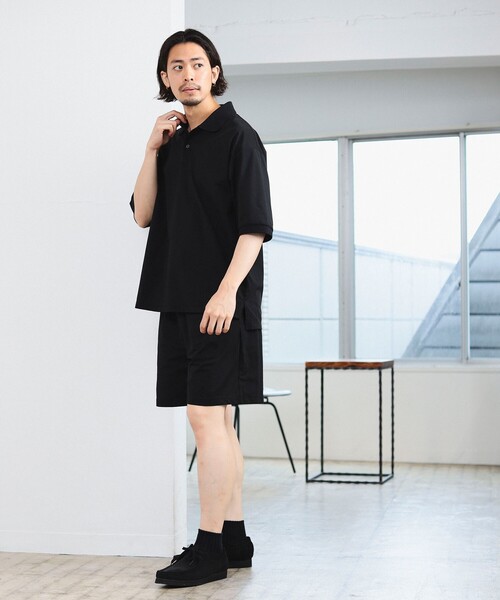 B:MING by BEAMS（ビーミングバイビームス）の「ストレッチ メッシュ ソリッド ポロシャツ（ポロシャツ・メンズ・ブラック/ブラウン系その他5・SMALL/MEDIUM/LARGE/X-LARGE）」の9枚目の写真
