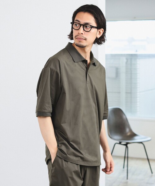 B:MING by BEAMS（ビーミングバイビームス）の「ストレッチ メッシュ ソリッド ポロシャツ（ポロシャツ・メンズ・ブラック/ブラウン系その他5・SMALL/MEDIUM/LARGE/X-LARGE）」の16枚目の写真