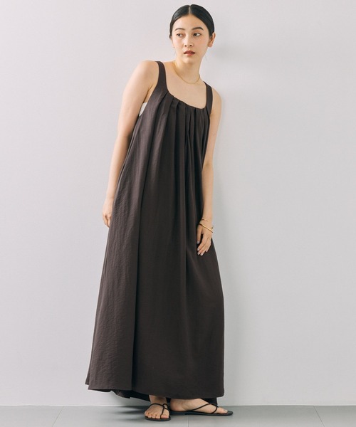 BABYLONE(バビロン)の「タックフレアドレス(ワンピース・レディース・ブラウン/ピンク・フリー)」の12枚目の写真