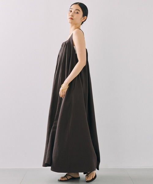 BABYLONE(バビロン)の「タックフレアドレス(ワンピース・レディース・ブラウン/ピンク・フリー)」の14枚目の写真