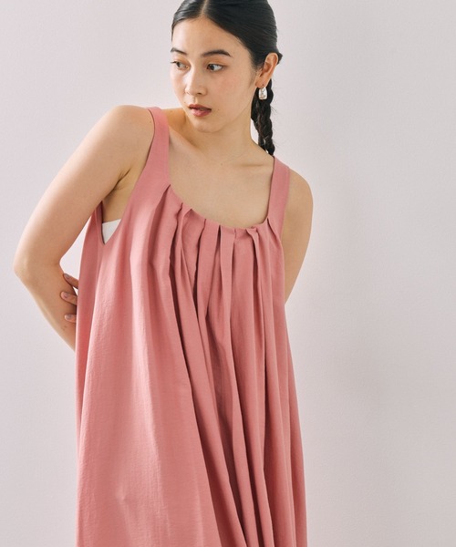 BABYLONE(バビロン)の「タックフレアドレス(ワンピース・レディース・ブラウン/ピンク・フリー)」の9枚目の写真