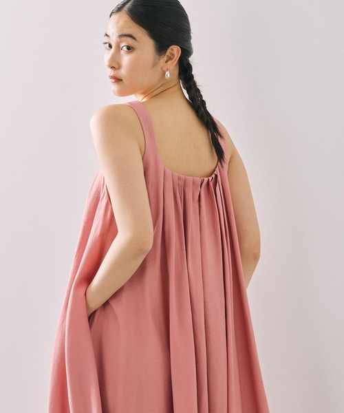 BABYLONE(バビロン)の「タックフレアドレス(ワンピース・レディース・ブラウン/ピンク・フリー)」の10枚目の写真
