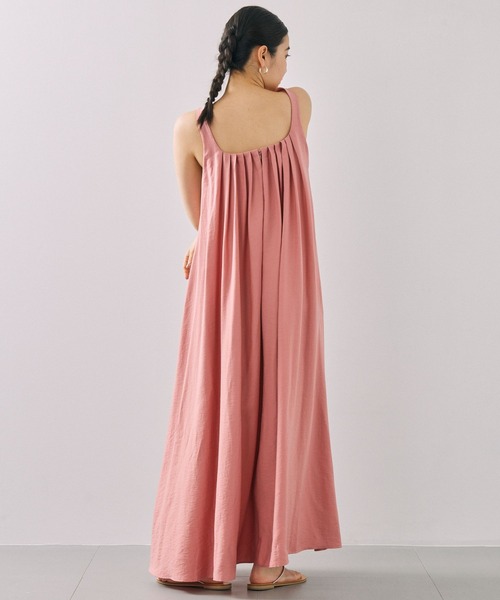 BABYLONE(バビロン)の「タックフレアドレス(ワンピース・レディース・ブラウン/ピンク・フリー)」の8枚目の写真