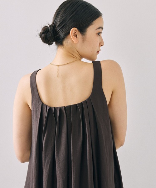 BABYLONE(バビロン)の「タックフレアドレス(ワンピース・レディース・ブラウン/ピンク・フリー)」の17枚目の写真