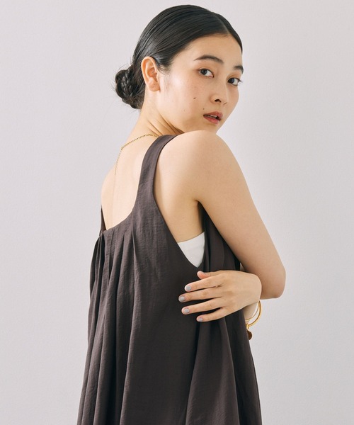 BABYLONE(バビロン)の「タックフレアドレス(ワンピース・レディース・ブラウン/ピンク・フリー)」の16枚目の写真