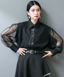 HARE | チュールドッキングシャツ(HARE)(シャツ/ブラウス)