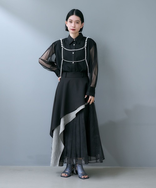 HARE（ハレ）の「チュールドッキングシャツ(HARE)（シャツ/ブラウス