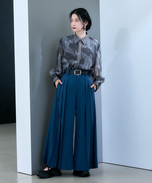 HARE（ハレ）の「チュールドッキングシャツ(HARE)（シャツ/ブラウス