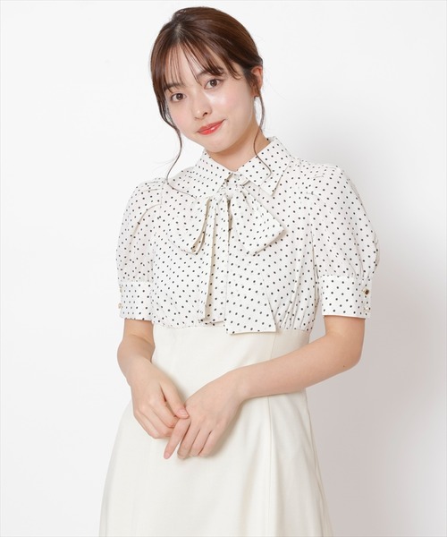 ☆新品☆ swingle☆ドットワンピース SWINGLE（スウィングル）の「ドットシフォンドッキング