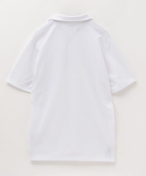 NAVY（ネイビー）の「リップルポロシャツ（ポロシャツ・メンズ・ホワイト/チャコールグレー/ブルーグリーン・S/M/L/XL/XXL）」の16枚目の写真