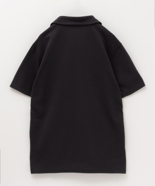 NAVY（ネイビー）の「リップルポロシャツ（ポロシャツ・メンズ・ホワイト/チャコールグレー/ブルーグリーン・S/M/L/XL/XXL）」の4枚目の写真