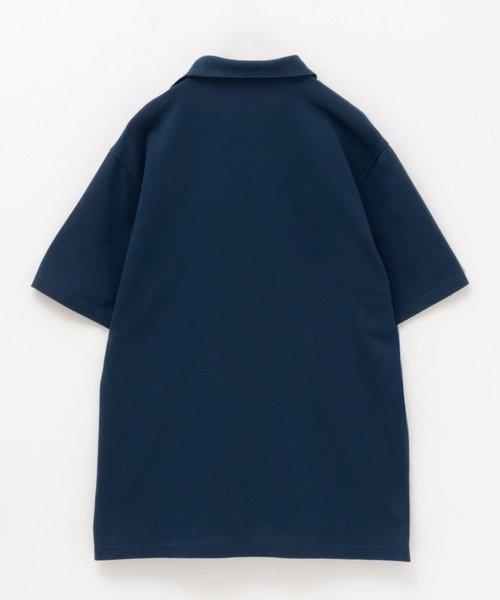 NAVY（ネイビー）の「リップルポロシャツ（ポロシャツ・メンズ・ホワイト/チャコールグレー/ブルーグリーン・S/M/L/XL/XXL）」の5枚目の写真