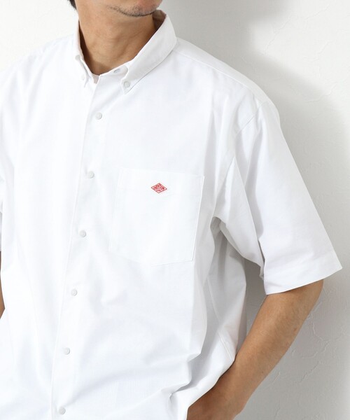 DANTON（ダントン）の「【DANTON/ダントン】CMX DOT BUTTON BD S/S SHIRT 半袖 ボタンダウンシャツ（シャツ/ブラウス・メンズ・ホワイト/ホワイト系その他4/チャコールグレー・40/42/38/44）」の4枚目の写真