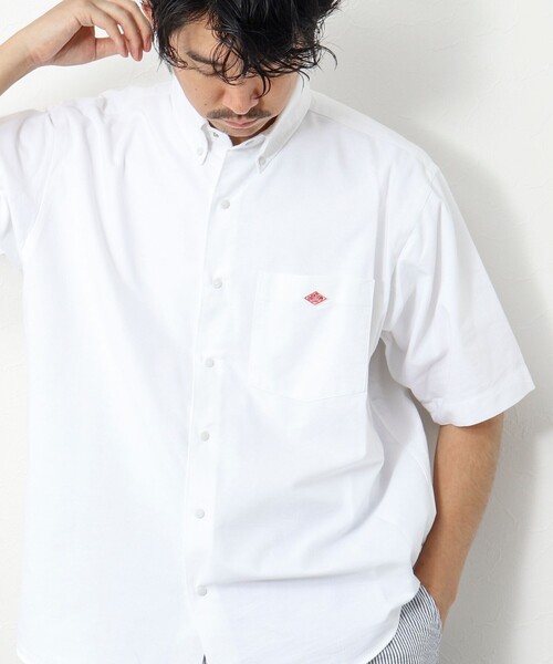 DANTON（ダントン）の「【DANTON/ダントン】CMX DOT BUTTON BD S/S SHIRT 半袖 ボタンダウンシャツ（シャツ/ブラウス・メンズ・ホワイト/ホワイト系その他4/チャコールグレー・40/42/38/44）」の6枚目の写真