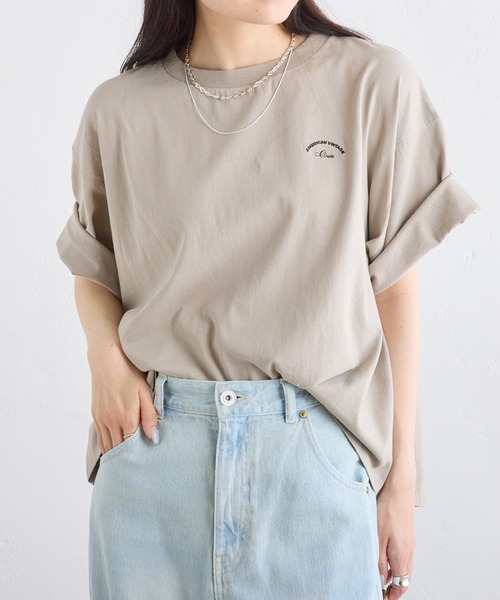 PUAL CE CIN(ピュアルセシン)の「汗に負けない!ハーフスリーブTシャツ(Tシャツ/カットソー・レディース・ベージュ/サックスブルー/イエロー/オフホワイト・FREE)」の19枚目の写真