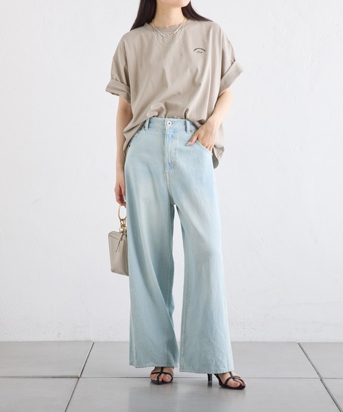 PUAL CE CIN(ピュアルセシン)の「汗に負けない!ハーフスリーブTシャツ(Tシャツ/カットソー・レディース・ベージュ/サックスブルー/イエロー/オフホワイト・FREE)」の20枚目の写真