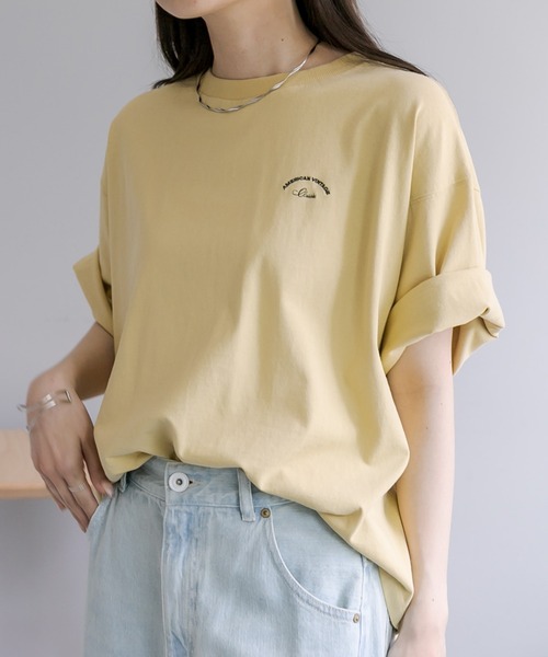 PUAL CE CIN(ピュアルセシン)の「汗に負けない!ハーフスリーブTシャツ(Tシャツ/カットソー・レディース・ベージュ/サックスブルー/イエロー/オフホワイト・FREE)」の22枚目の写真