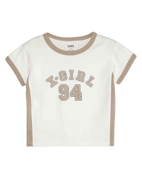 X-girl（エックスガール）の「NUMBERING S/S BABY TEE（Tシャツ