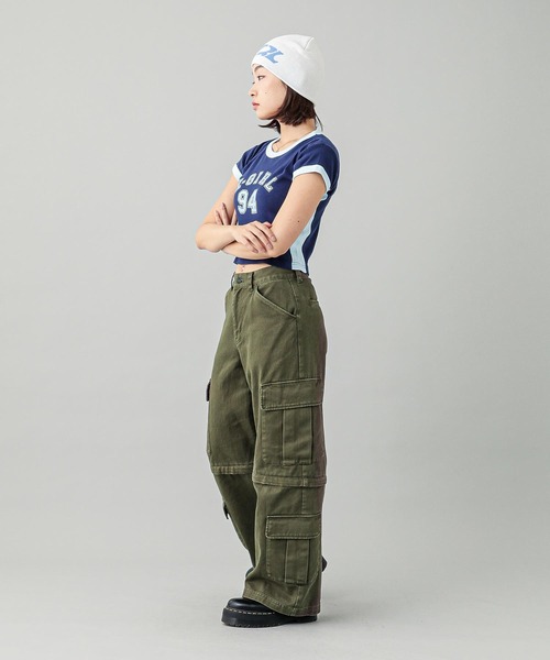 X-girl（エックスガール）の「NUMBERING S/S BABY TEE（Tシャツ/カットソー・レディース・ブラック/ホワイト/ネイビー・S/M）」の11枚目の写真