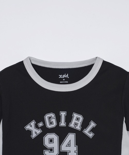 NUM-GIRL グラフィックTシャツ Sサイズ　黒 X-girl（エックスガール）の「NUMBERING S/S BABY TEE（Tシャツ