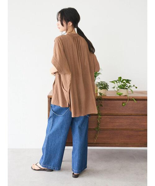 CRAFT STANDARD BOUTIQUE(クラフトスタンダードブティック)の「ヴィンテージボイルミルフィーユチュニック(シャツ/ブラウス・レディース・ブラウン/ライム/ベージュ/オフホワイト/ブラック・FREE)」の10枚目の写真