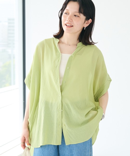 CRAFT STANDARD BOUTIQUE(クラフトスタンダードブティック)の「ヴィンテージボイルミルフィーユチュニック(シャツ/ブラウス・レディース・ブラウン/ライム/ベージュ/オフホワイト/ブラック・FREE)」の5枚目の写真