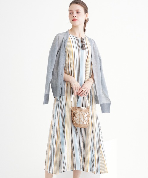 saloon（サルーン）の「SALOON(サルーン)/コットンボイル2WAYワンピース【手洗い可】（ワンピース・レディース・ブラック/オレンジ/マルチ・FREE）」の3枚目の写真