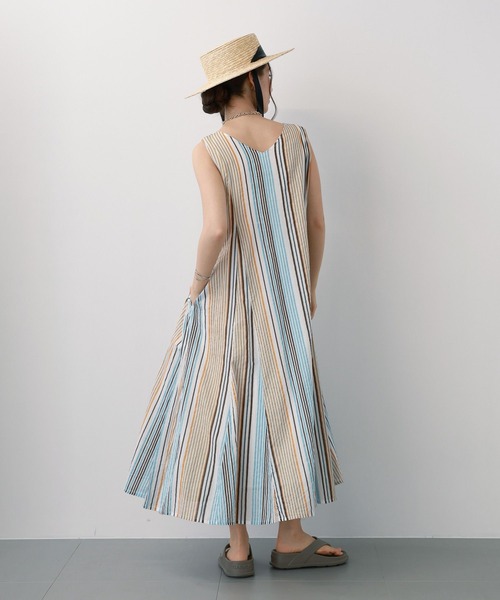 saloon（サルーン）の「SALOON(サルーン)/コットンボイル2WAYワンピース【手洗い可】（ワンピース・レディース・ブラック/オレンジ/マルチ・FREE）」の6枚目の写真