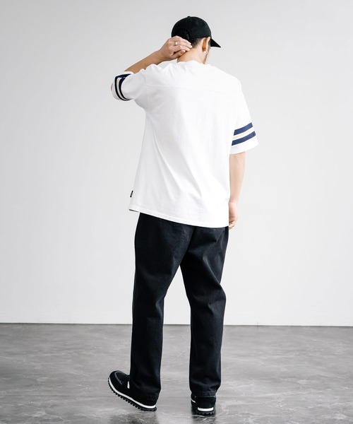 KRIFF MAYER(クリフメイヤー)の「KRIFF MAYER クリフメイヤー リブラインフットボール半袖Tシャツ 2355803(Tシャツ/カットソー・メンズ・ブラック/ネイビー/オフホワイト・XL/L/M)」の7枚目の写真
