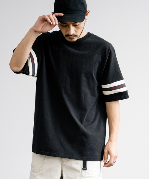KRIFF MAYER(クリフメイヤー)の「KRIFF MAYER クリフメイヤー リブラインフットボール半袖Tシャツ 2355803(Tシャツ/カットソー・メンズ・ブラック/ネイビー/オフホワイト・XL/L/M)」の9枚目の写真