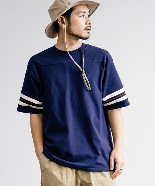 KRIFF MAYER(クリフメイヤー)の「KRIFF MAYER クリフメイヤー リブラインフットボール半袖Tシャツ 2355803(Tシャツ/カットソー・メンズ・ブラック/ネイビー/オフホワイト・XL/L/M)」の13枚目の写真