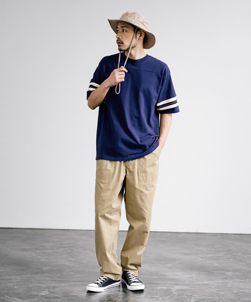 KRIFF MAYER(クリフメイヤー)の「KRIFF MAYER クリフメイヤー リブラインフットボール半袖Tシャツ 2355803(Tシャツ/カットソー・メンズ・ブラック/ネイビー/オフホワイト・XL/L/M)」の14枚目の写真