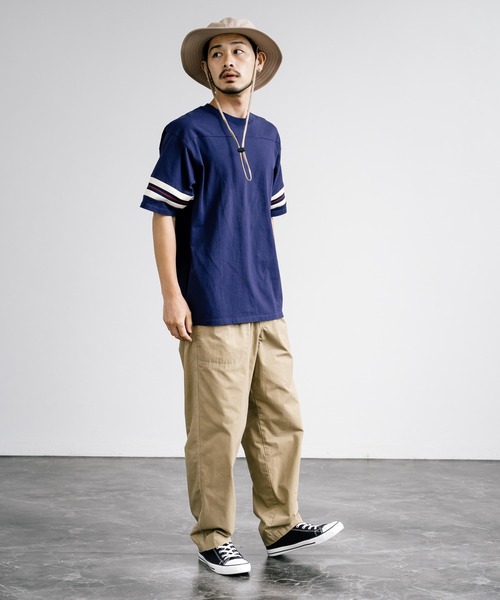 KRIFF MAYER(クリフメイヤー)の「KRIFF MAYER クリフメイヤー リブラインフットボール半袖Tシャツ 2355803(Tシャツ/カットソー・メンズ・ブラック/ネイビー/オフホワイト・XL/L/M)」の15枚目の写真