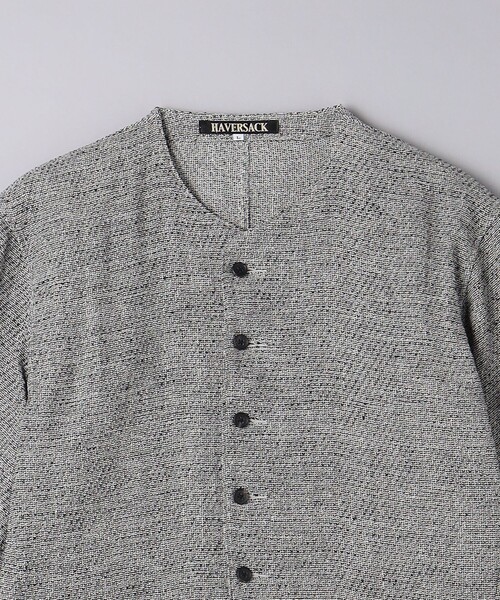 HAVERSACK（ハバーザック）の「＜Haversack＞ ツイード ノーカラージャケット（ノーカラージャケット・メンズ・グレー・M）」の7枚目の写真
