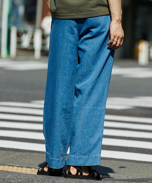JOURNAL STANDARD relume（ジャーナルスタンダード　レリューム）の「コットンリネン 2タック デニムスラックス（デニムパンツ・メンズ・サックスブルー/ネイビー・LARGE/MEDIUM）」の8枚目の写真
