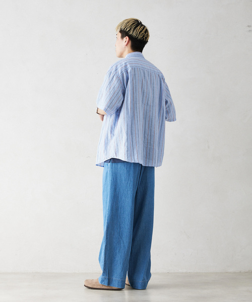 JOURNAL STANDARD relume（ジャーナルスタンダード　レリューム）の「コットンリネン 2タック デニムスラックス（デニムパンツ・メンズ・サックスブルー/ネイビー・LARGE/MEDIUM）」の12枚目の写真