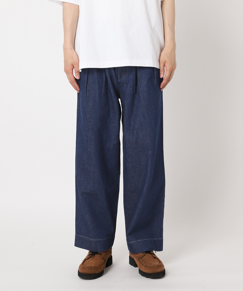 JOURNAL STANDARD relume（ジャーナルスタンダード　レリューム）の「コットンリネン 2タック デニムスラックス（デニムパンツ・メンズ・サックスブルー/ネイビー・LARGE/MEDIUM）」の19枚目の写真