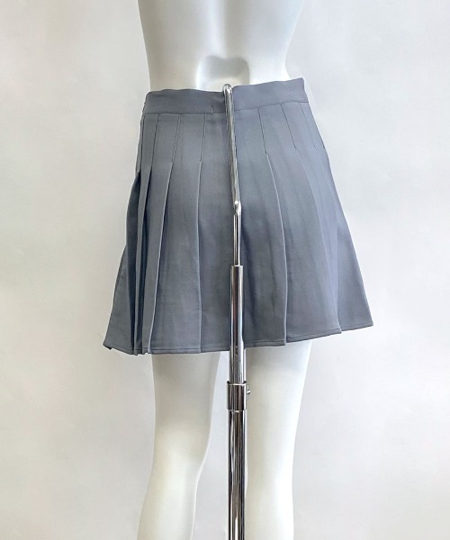 REMUR(レミュール)の「プリーツミニスカート インナーパンツ付き(スカート・レディース・グレー/ブラック/ブラウン/ホワイト・L/M/S)」の8枚目の写真