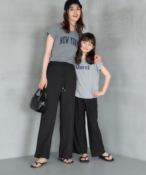 coca（coca）（コカ）の「【WEB限定セール】キッズ 親子お揃いシボシャーリングイージーパンツ（その他パンツ・キッズ・アイボリー/レッド/ブラック・110/140/130/120）」の11枚目の写真