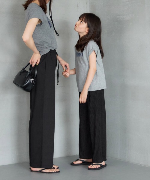 coca（coca）（コカ）の「【WEB限定セール】キッズ 親子お揃いシボシャーリングイージーパンツ（その他パンツ・キッズ・アイボリー/レッド/ブラック・110/140/130/120）」の10枚目の写真