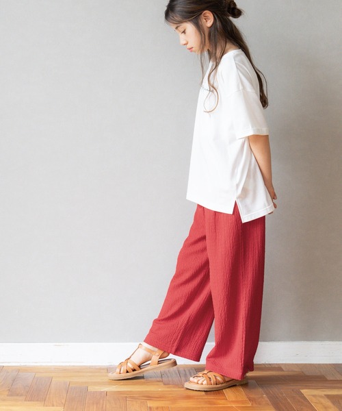 coca（coca）（コカ）の「【WEB限定セール】キッズ 親子お揃いシボシャーリングイージーパンツ（その他パンツ・キッズ・アイボリー/レッド/ブラック・110/140/130/120）」の17枚目の写真