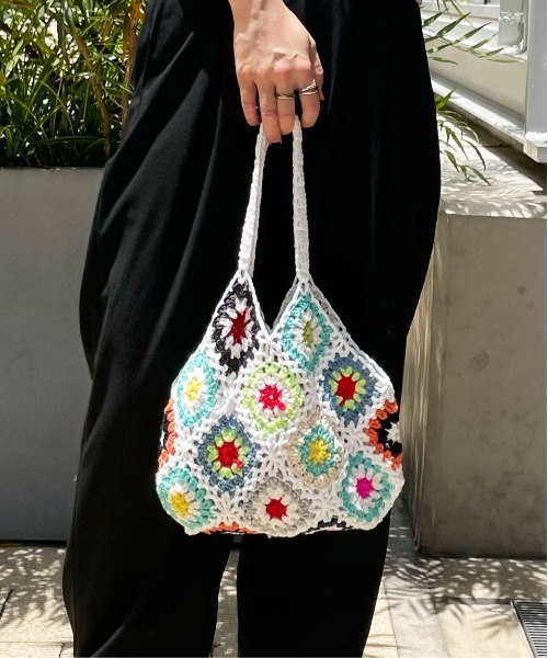 【セール】【HIKA】花柄カギ編みハンドトートBAG（トートバッグ）｜HIKA（ヒカ）