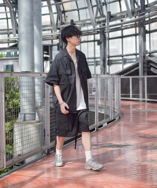 INTERPLAY（インタープレイ）の「【INTERPLAY x たいが】カーゴ ドローストリングス ショートパンツ（カーゴパンツ・メンズ・ブラック/カーキ/ベージュ・FREE）」の11枚目の写真