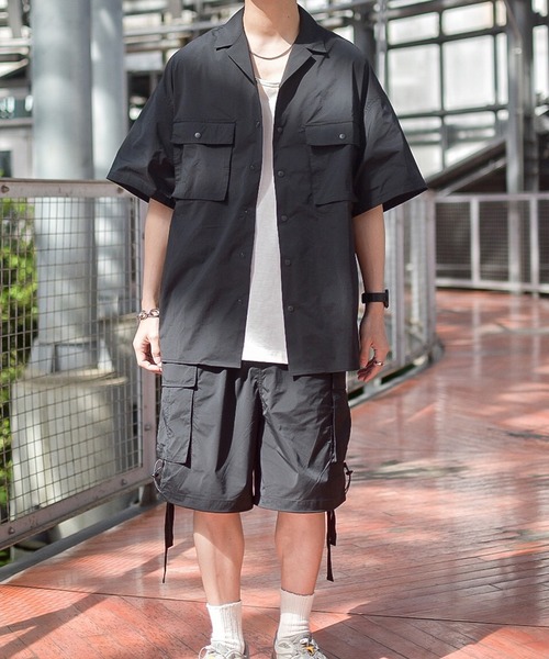 INTERPLAY（インタープレイ）の「【INTERPLAY x たいが】カーゴ ドローストリングス ショートパンツ（カーゴパンツ・メンズ・ブラック/カーキ/ベージュ・FREE）」の16枚目の写真